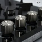 ⁦طباخ جولد فيجن 60 سم، 4 مواقد، زجاج أسود 304⁩ - الصورة ⁦6⁩