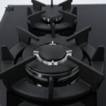 ⁦طباخ جولد فيجن 60 سم، 4 مواقد، زجاج أسود 304⁩ - الصورة ⁦8⁩