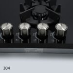 ⁦طباخ جولد فيجن 60 سم، 4 مواقد، زجاج أسود 304⁩ - الصورة ⁦9⁩