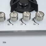 ⁦طباخ جولد فيجن 60 سم، 4 مواقد، زجاج أبيض 306⁩ - الصورة ⁦6⁩