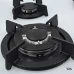 ⁦طباخ جولد فيجن 60 سم، 4 مواقد، زجاج أبيض 306⁩ - الصورة ⁦4⁩