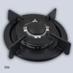 ⁦طباخ جولد فيجن 60 سم، 4 مواقد، زجاج أبيض 306⁩ - الصورة ⁦12⁩