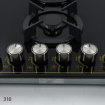 ⁦طباخ جولد فيجن 90 سم، 6 مواقد، زجاج أسود 310⁩ - الصورة ⁦9⁩