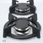 ⁦طباخ جولد فيجن 90 سم، 5 مواقد، زجاج أبيض 311⁩ - الصورة ⁦4⁩