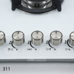 ⁦طباخ جولد فيجن 90 سم، 5 مواقد، زجاج أبيض 311⁩ - الصورة ⁦6⁩