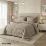 ⁦طقم لحاف نتاليا مزدوج كنج سايز مطرز 6 قطع صيفي⁩ - الصورة ⁦3⁩