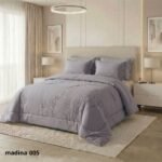 ⁦طقم لحاف مدينة مزدوج كنج سايز مطرز 6 قطع صيفي⁩ - الصورة ⁦4⁩