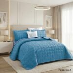 ⁦طقم لحاف فلورنس جوبلين مجكر مفرد ونصف 4 قطع صيفي⁩ - الصورة ⁦4⁩