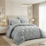 ⁦طقم لحاف تينا مزدوج كنج سايز 6 قطع صيفي⁩ - الصورة ⁦4⁩