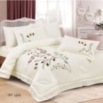 ⁦طقم لحاف نتاليا مزدوج كنج سايز مطرز 6 قطع صيفي⁩ - الصورة ⁦2⁩