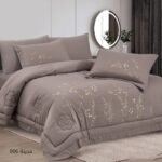 ⁦طقم لحاف مدينة مزدوج كنج سايز مطرز 6 قطع صيفي⁩ - الصورة ⁦3⁩