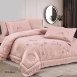 ⁦طقم لحاف مدينة مزدوج كنج سايز مطرز 6 قطع صيفي⁩ - الصورة ⁦5⁩