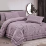 ⁦طقم لحاف مدينة مزدوج كنج سايز مطرز 6 قطع صيفي⁩ - الصورة ⁦4⁩