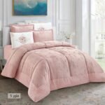 ⁦طقم لحاف فلور مجكر مزدوج كنج سايز 6 قطع صيفي⁩ - الصورة ⁦5⁩