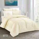 ⁦طقم لحاف فلور مجكر مزدوج كنج سايز 6 قطع صيفي⁩ - الصورة ⁦4⁩