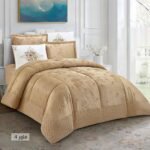 ⁦طقم لحاف فلور مجكر مزدوج كنج سايز 6 قطع صيفي⁩ - الصورة ⁦2⁩