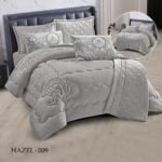 ⁦طقم لحاف هازل دبل فيس مزدوج كنج سايز 7 قطع مع جوبلين شتوي⁩ - الصورة ⁦2⁩