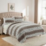 ⁦طقم لحاف فرو الارنب مزدوج كنج سايز 6 قطع شتوي⁩ - الصورة ⁦3⁩