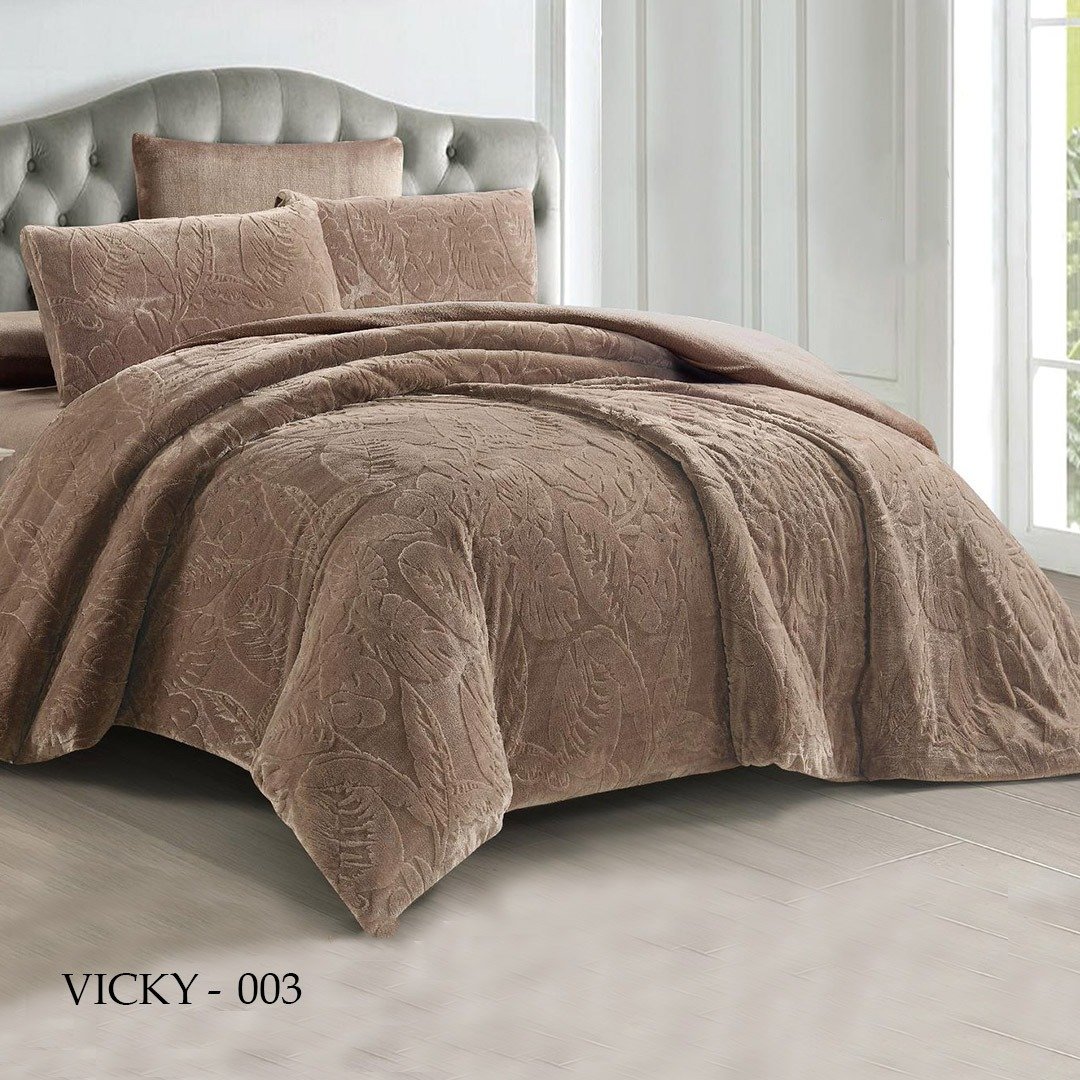 صورة واتساب بتاريخ 2025-10-05 في 16.27.07_eb4e601a طقم وجه ملحفة فيكي مفرد ونصف 4 قطع شتوي - الصورة 1