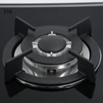 ⁦طباخ جولد فيجن 76 سم، 5 مواقد، زجاج اسود 316⁩ - الصورة ⁦2⁩