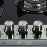 ⁦طباخ جولد فيجن 76 سم، 5 مواقد، زجاج اسود 316⁩ - الصورة ⁦3⁩