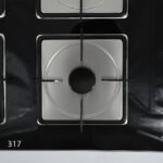 ⁦طباخ جولد فيجن 90 سم، 5 مواقد، زجاج اسود 317⁩ - الصورة ⁦5⁩