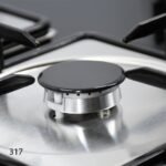 ⁦طباخ جولد فيجن 90 سم، 5 مواقد، زجاج اسود 317⁩ - الصورة ⁦9⁩