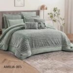 ⁦طقم لحاف اميليا مزدوج كنج سايز 8 قطع شتوي⁩ - الصورة ⁦5⁩