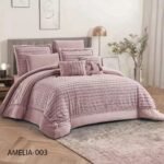 ⁦طقم لحاف اميليا مزدوج كنج سايز 8 قطع شتوي⁩ - الصورة ⁦3⁩