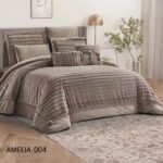 ⁦طقم لحاف اميليا مزدوج كنج سايز 8 قطع شتوي⁩ - الصورة ⁦2⁩