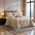 ⁦طقم لحاف كامي مزدوج كنج سايز 7 قطع شتوي⁩ - الصورة ⁦2⁩