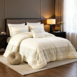 ⁦طقم لحاف اليزابيث مزدوج كنج سايز 8 قطع شتوي⁩ - الصورة ⁦4⁩