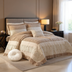 ⁦طقم لحاف اليزابيث مزدوج كنج سايز 8 قطع شتوي⁩ - الصورة ⁦2⁩