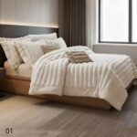 ⁦طقم ملكي فرو الارنب مزدوج كنج سايز 8 قطع شتوي⁩ - الصورة ⁦4⁩