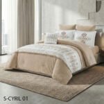 ⁦طقم لحاف سيريل مزدوج كنج سايز 7 قطع شتوي⁩ - الصورة ⁦2⁩