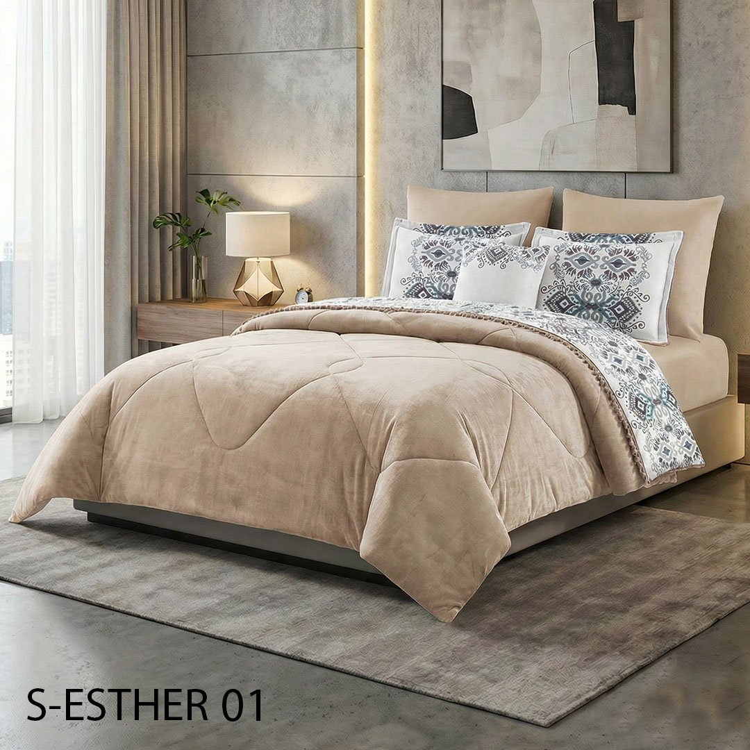 01 طقم لحاف ايسثر مفرد ونصف 5 قطع شتوي - الصورة 1