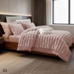 ⁦طقم ملكي فرو الارنب مزدوج كنج سايز 8 قطع شتوي⁩ - الصورة ⁦3⁩