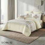 ⁦طقم لحاف سيريل مزدوج كنج سايز 7 قطع شتوي⁩ - الصورة ⁦3⁩