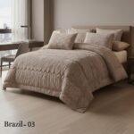 ⁦طقم لحاف برازيل مزدوج كنج سايز 6 قطع شتوي⁩ - الصورة ⁦2⁩