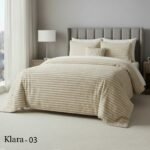 ⁦طقم لحاف كلارا بخامة فرو الثعلب مزدوج 6 قطع شتوي⁩ - الصورة ⁦2⁩