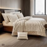 طقم ملكي فرو الارنب مزدوج كنج سايز 8 قطع شتوي