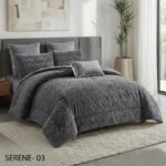 ⁦طقم لحاف سيرين مزدوج كوين سايز 6 قطع شتوي⁩ - الصورة ⁦3⁩