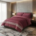 ⁦طقم لحاف اسيل مزدوج كنج سايز 6 قطع شتوي⁩ - الصورة ⁦4⁩