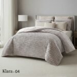 ⁦طقم لحاف كلارا بخامة فرو الثعلب مزدوج 6 قطع شتوي⁩ - الصورة ⁦4⁩