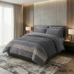 ⁦طقم لحاف اسيل مزدوج كنج سايز 6 قطع شتوي⁩ - الصورة ⁦5⁩