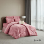 طقم لحاف جوري مفرد ونصف 4 قطع شتوي