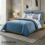 ⁦طقم لحاف ايسثر مزدوج كنج سايز 7 قطع شتوي⁩ - الصورة ⁦5⁩