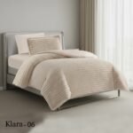 ⁦طقم لحاف كلارا بخامة فرو الثعلب مفرد ونصف 4 قطع شتوي⁩ - الصورة ⁦4⁩