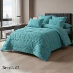 ⁦طقم لحاف برازيل مزدوج كنج سايز 6 قطع شتوي⁩ - الصورة ⁦5⁩