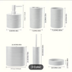 ⁦طقم اكسسوارات الحمام 6 قطع⁩ - الصورة ⁦3⁩